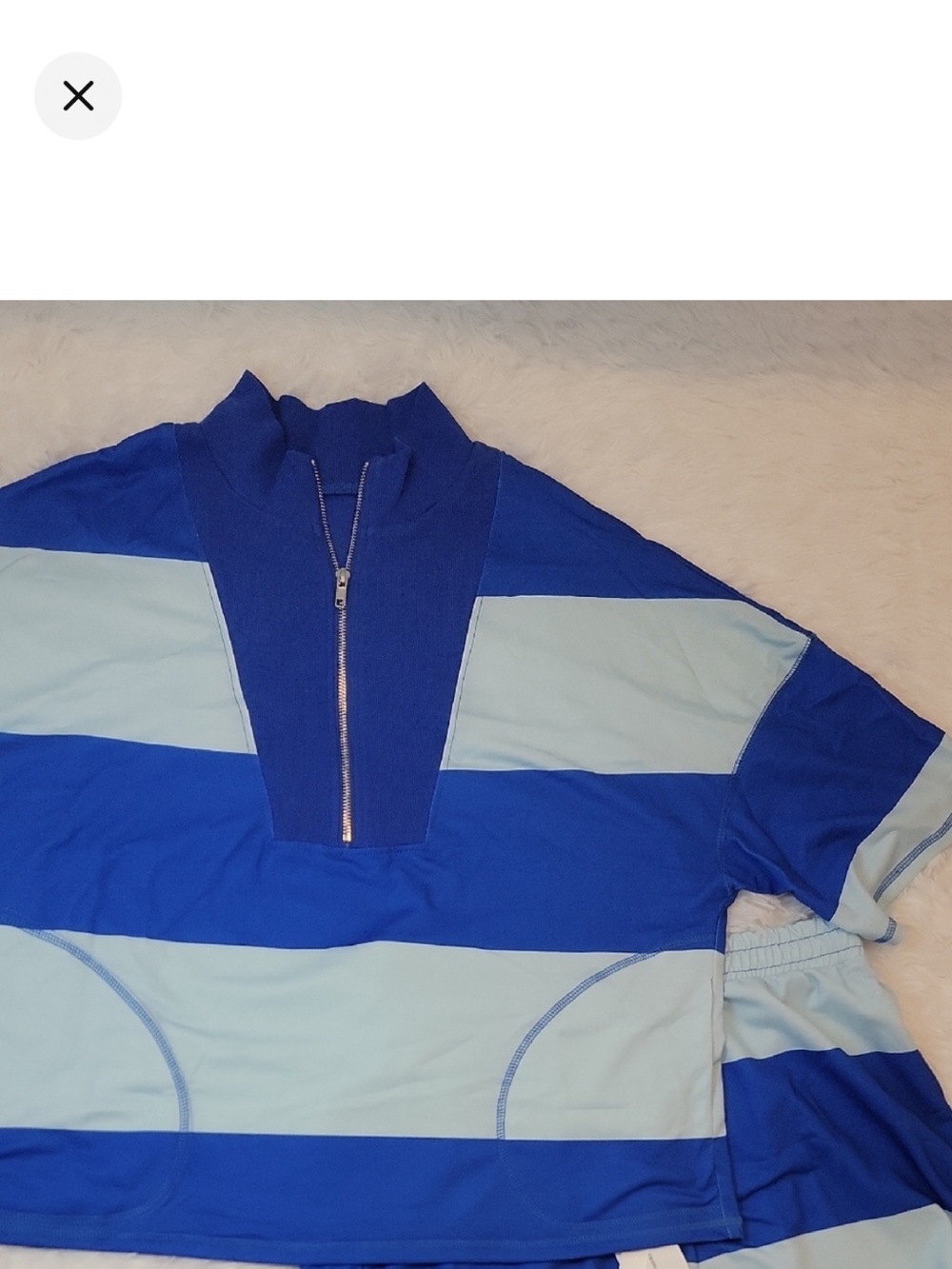 Light Blue & Royal Blue Women's Two-Piece set